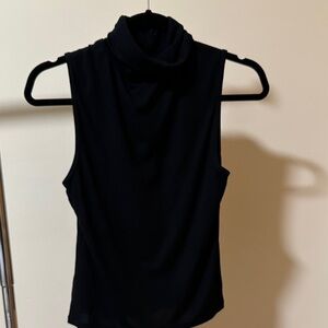 Theory Black Sleeveless Turtle Neck Medium